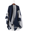 Damen-Streifen Winter Poncho Schal